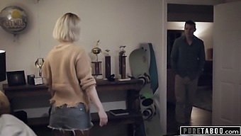 Mature Stepmom Assists Injured Teenage Stepson In Self-Pleasure