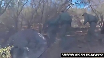 Молодые И Похотливые Брюнетки Наказываются Полицейскими.