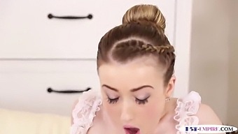 A Muscular Athlete Has Anal Sex With A Small Maid In A Threesome