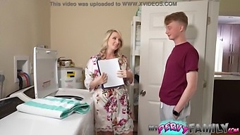 Stepmother Seduces Stepson With Large Natural Breasts For Oral Pleasure