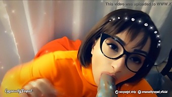 Velma Gives A Blowjob To A Monster, Leading To A Creampie And A Scooby Doo-Inspired Ending