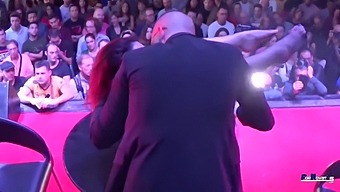 Passionate Public Encounter In Spain Featuring Voluptuous Vixens And Impressive Endowments