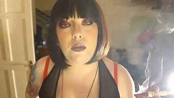 Fat Smoking Goddess Tina Smua In A Holder