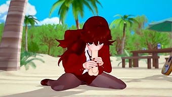 Anime-Inspired Animation Of Girlfriend Giving Oral Pleasure