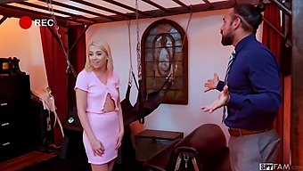 Stealthily Recorded Stepdaughter Fulfills Stepdad'S Kinky Basement Wish