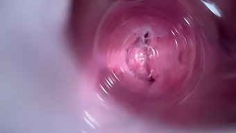 Close-Up View Of A Young Brunette'S Orgasmic Close-Up