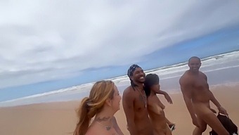 Nudist Beach Fun With Hot Friends, Amazing Teen Action!